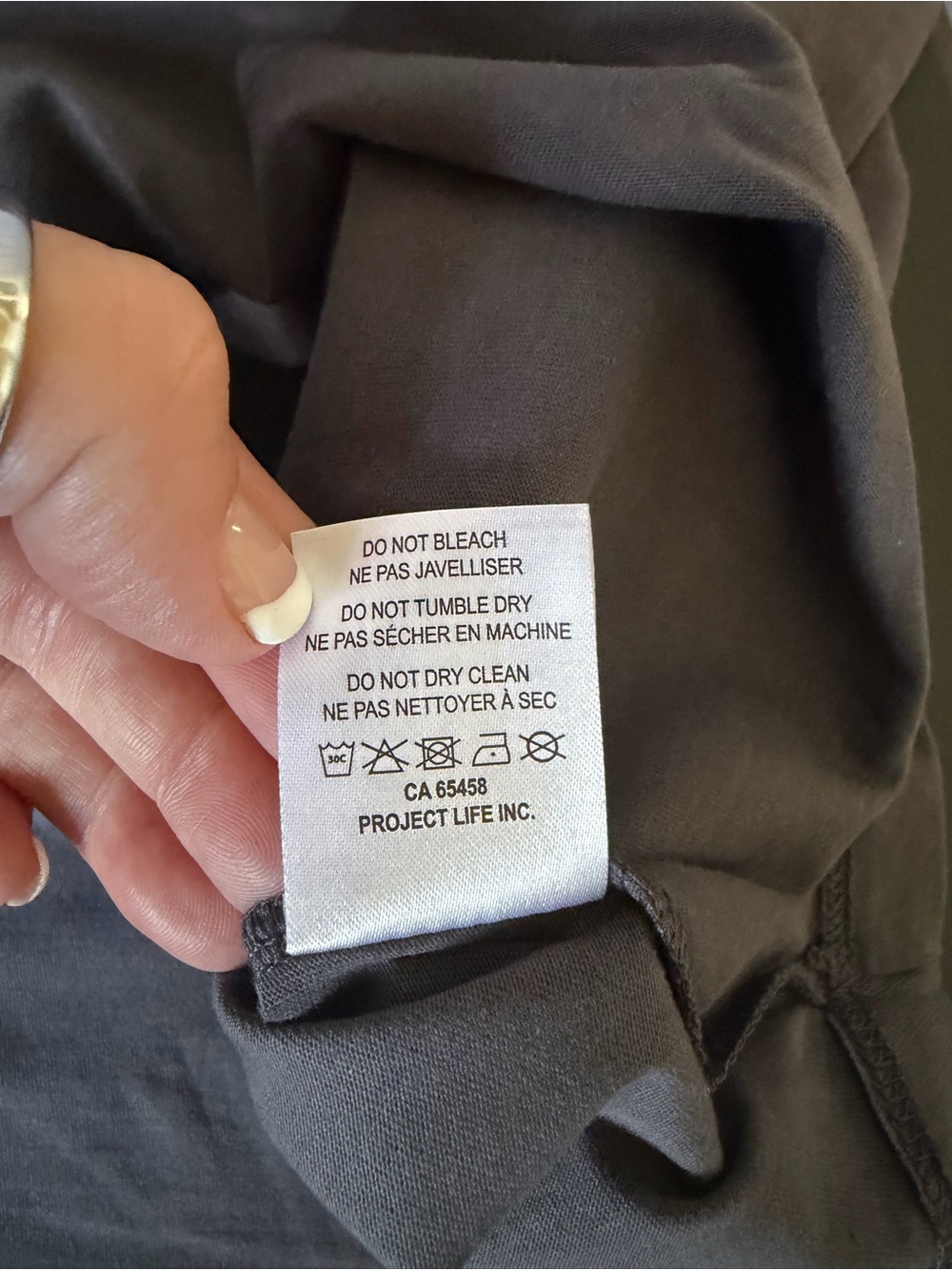 100% Pima Cotton Project Life Women’s NSB (Not So Basic) Tee in Obsidian - Picture 5 of 6